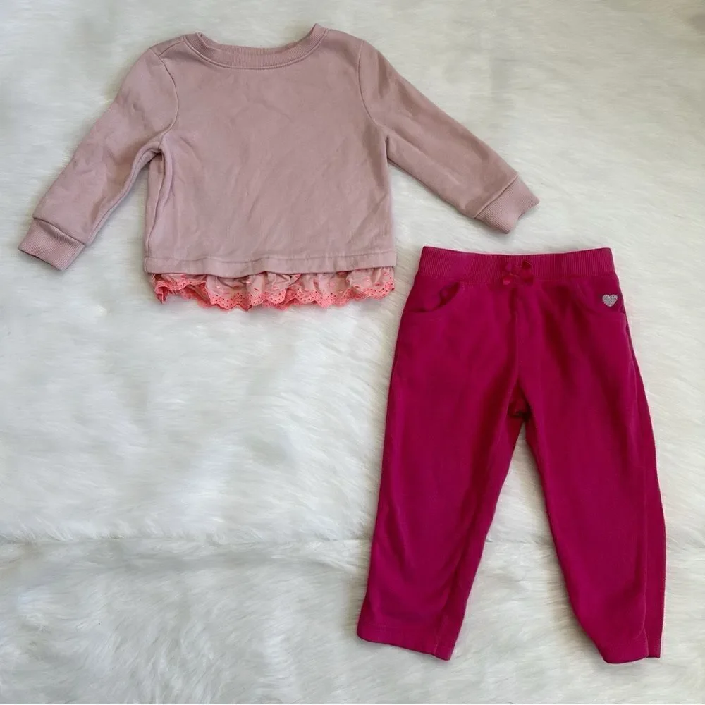 24 Months Baby Girl Long Sleeves & Pants Set LOT